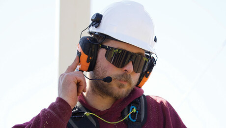Hard-hat hearing protection